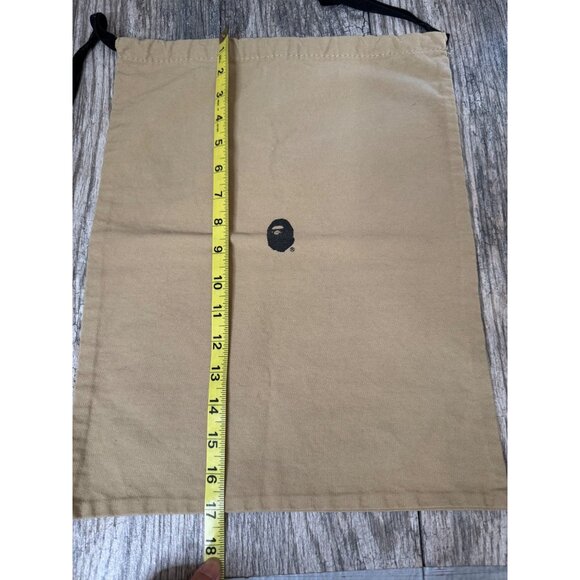 BAPE "A BATHING APE" Sneaker Shoe Drawstring Dust Bag Tan 17in x 13.5in NEW A - Picture 6 of 8